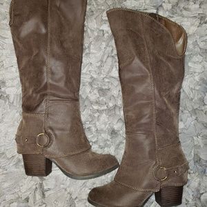 Brown Heeled Boots